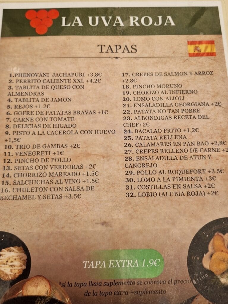 Tapas ménu - Kohti avaraa maailmaa