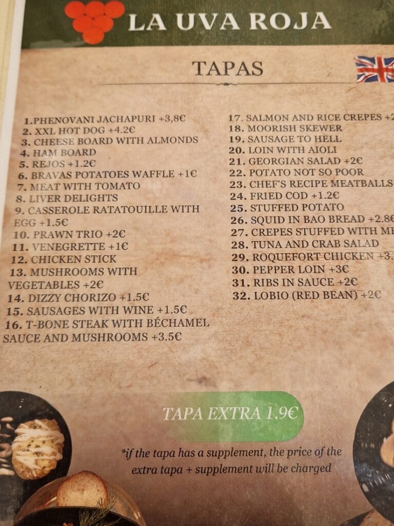 Tapas ménu - Kohti avaraa maailmaa